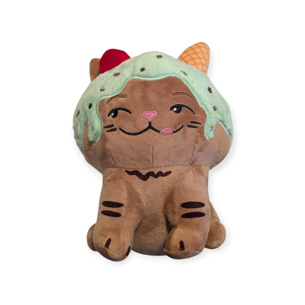 Moriah Elizabeth Plush Eustace Kitty Cat Ice cream brown